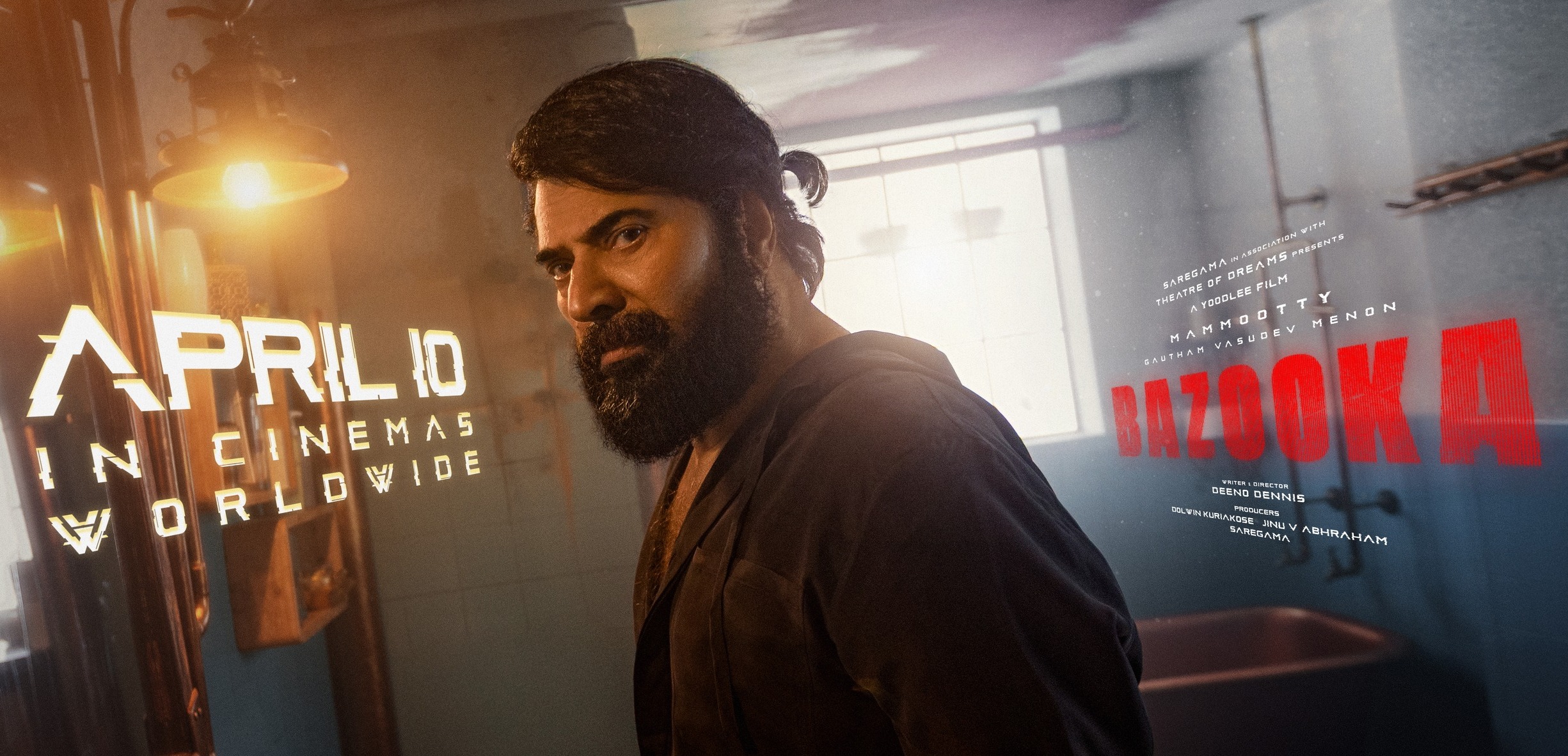 Mammootty Leads the Action in ‘Bazooka’ – A Thrilling Directorial Debut by Deeno Dennis